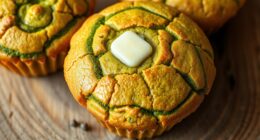 matcha butter muffins