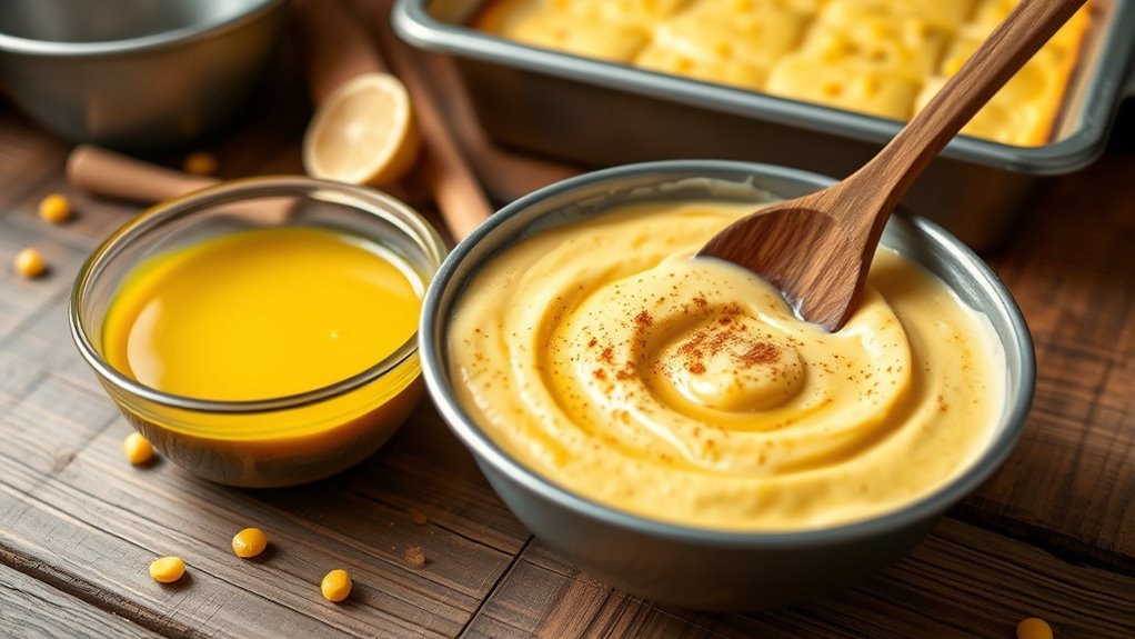 mix wet add cornmeal