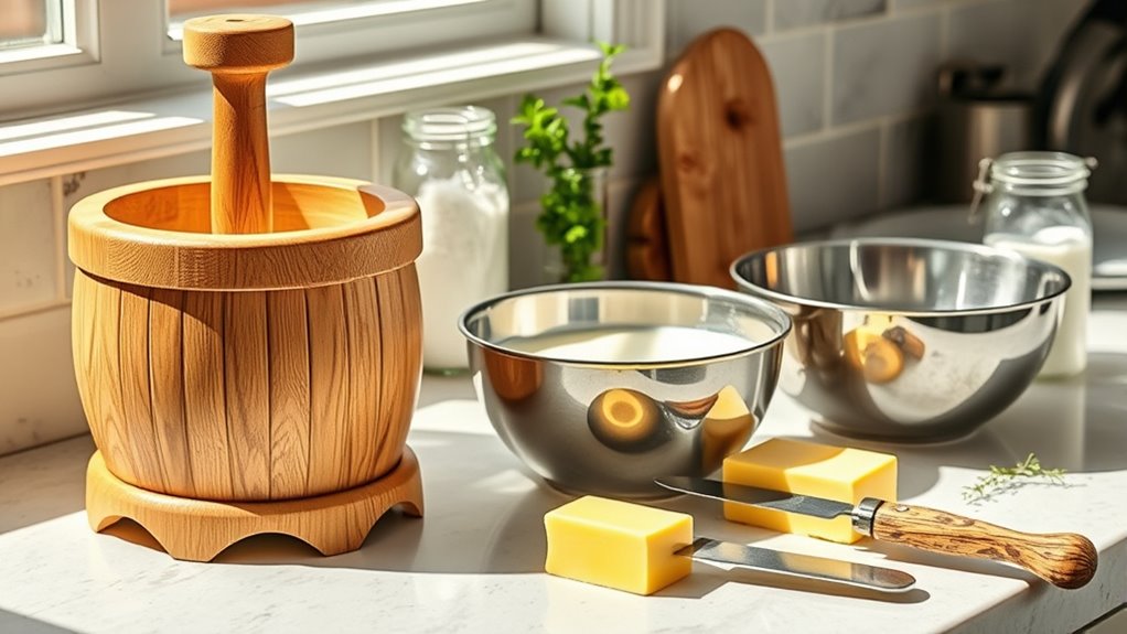 organized clean butter workspace