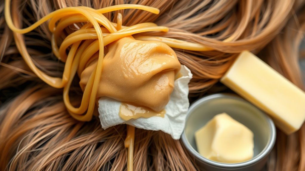 peanut butter removes gum