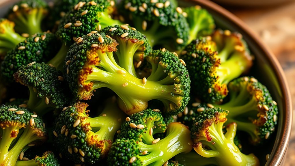 perfectly seasoned roasted broccoli