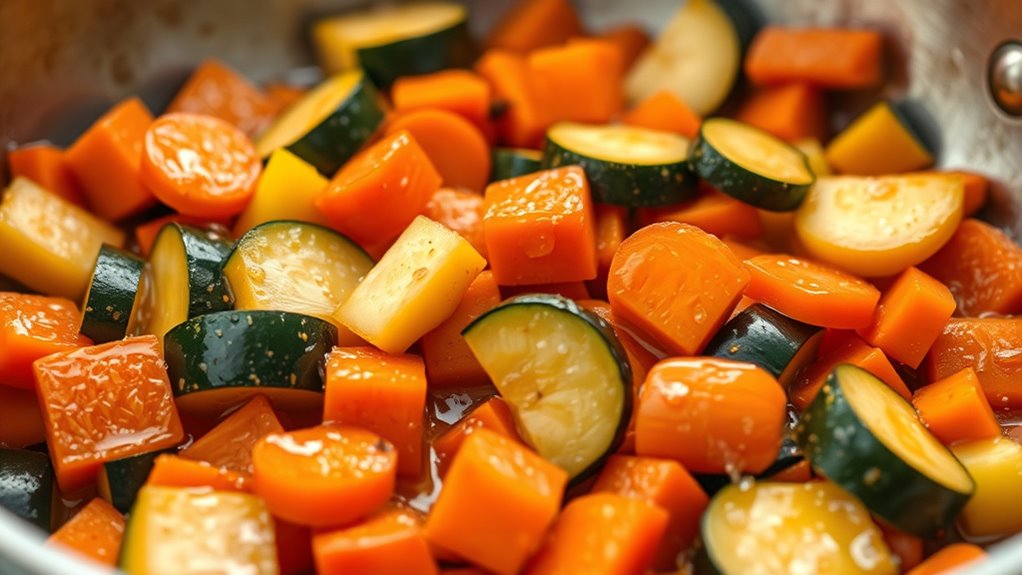 prepare vegetables for caramelization