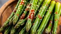 savory miso butter asparagus
