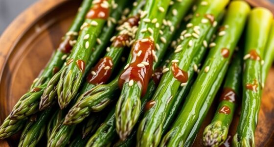 savory miso butter asparagus