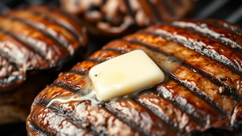 season mushrooms with flavorful marinade