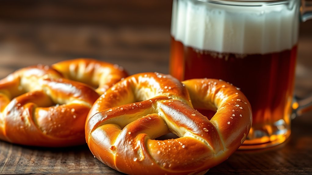 serve pretzels with sauces