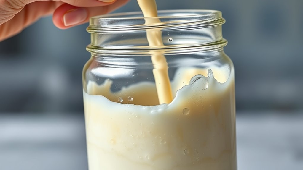 shake mixture until firm