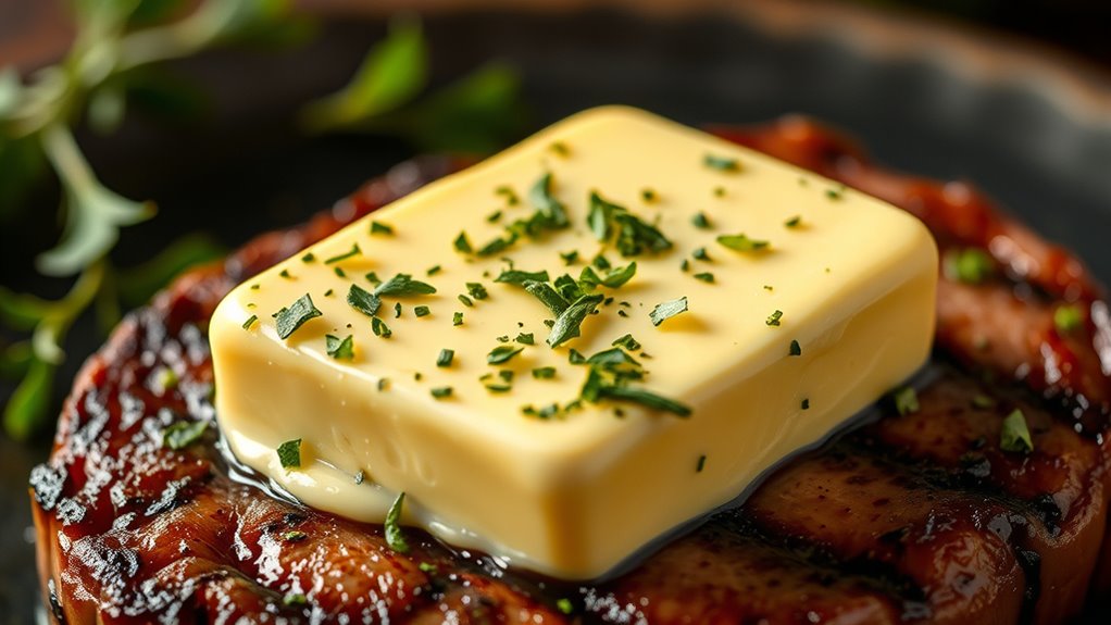 smooth creamy garnished butter