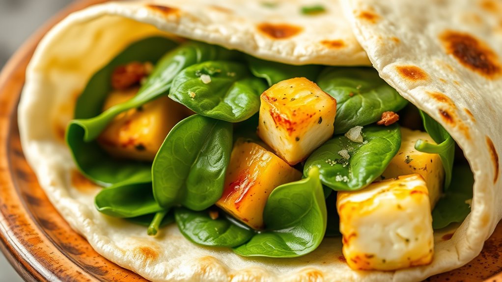 spinach paneer roll ingredients