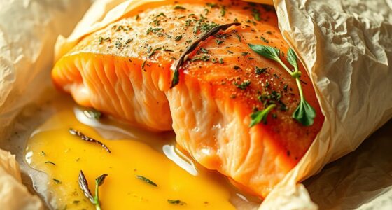 steamed butter salmon en papillote