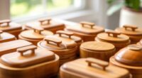 stylish bamboo butter dishes