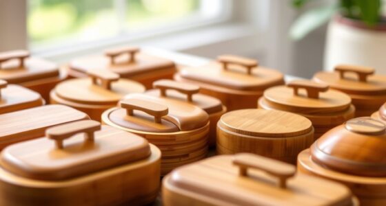 stylish bamboo butter dishes