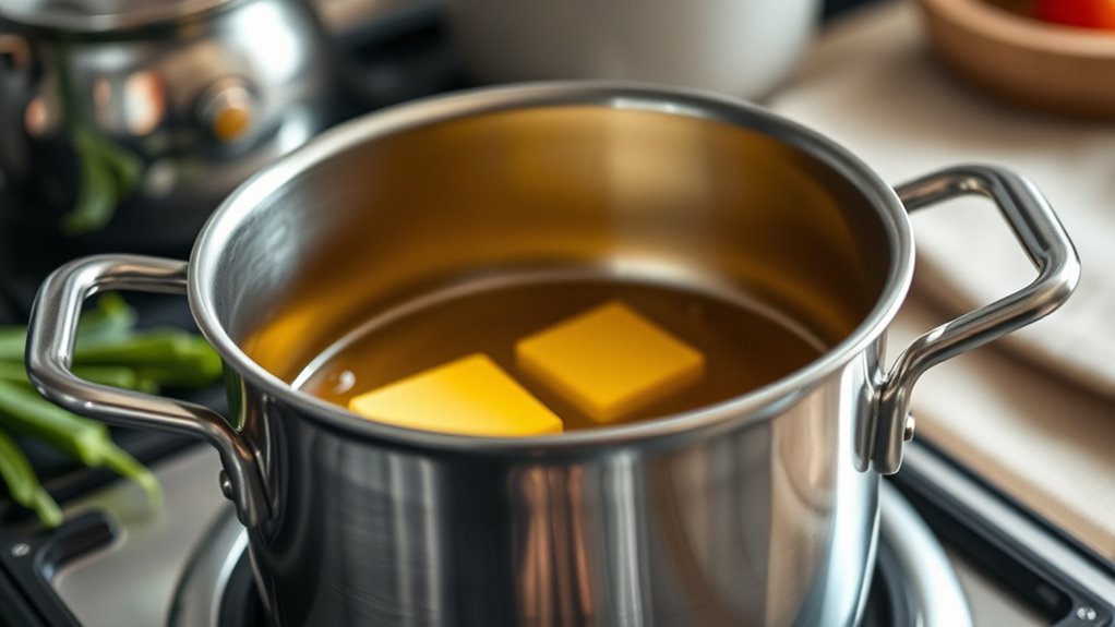 top stove butter melting pots