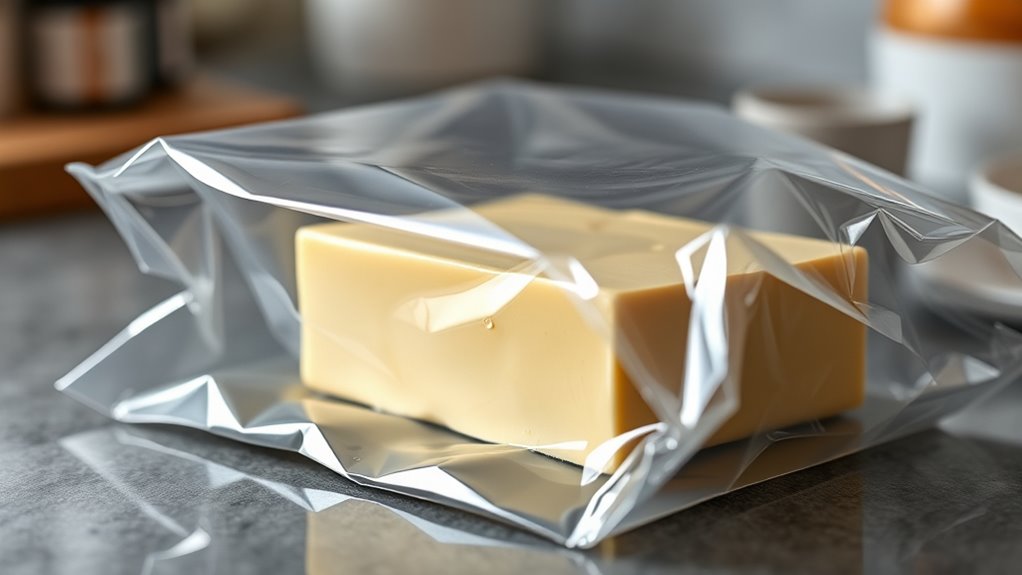 vacuum sealed butter preservation