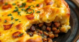 vegetarian lentil potato pie