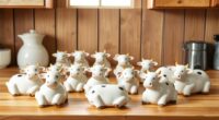 whimsical cow shaped butter dishes