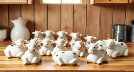 whimsical cow shaped butter dishes