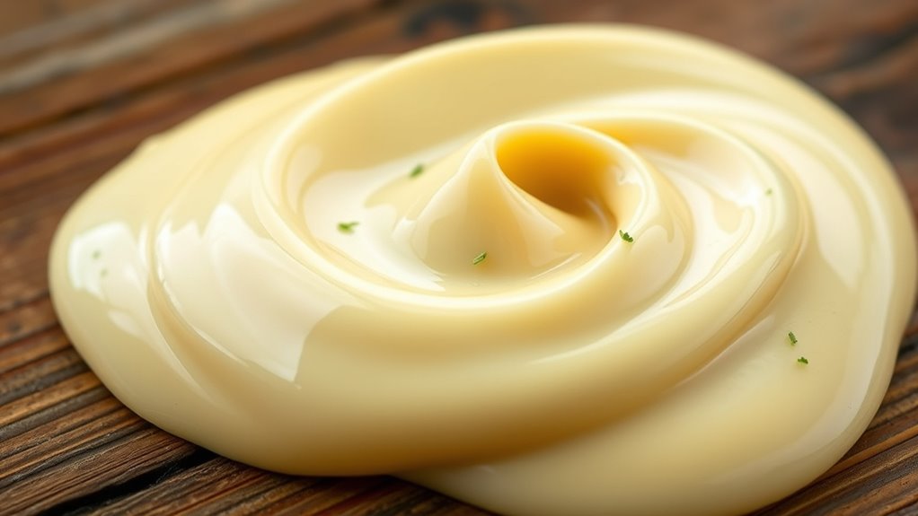 whipped fluffy cheese sauce