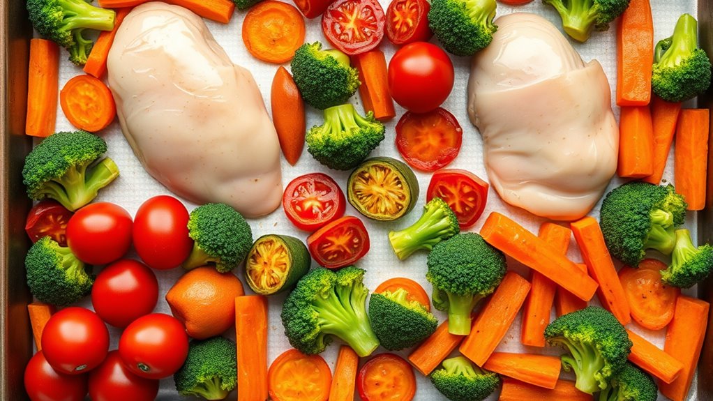 arrange ingredients for even cooking