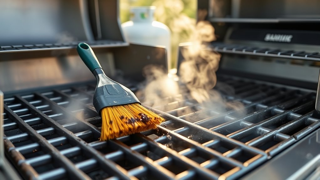 clean grill to prevent fires