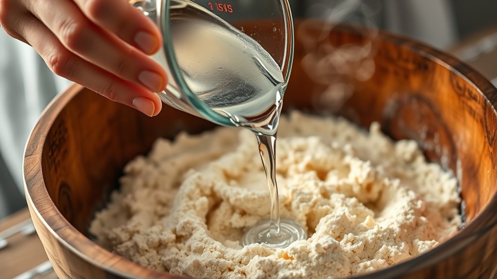 hydration affects dough structure
