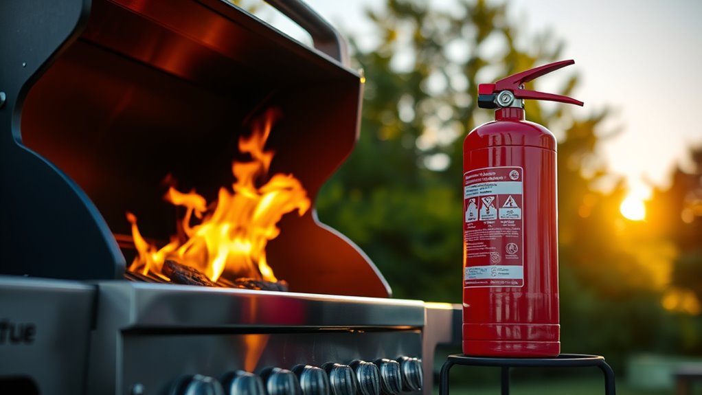 keep fire extinguisher accessible and maintained