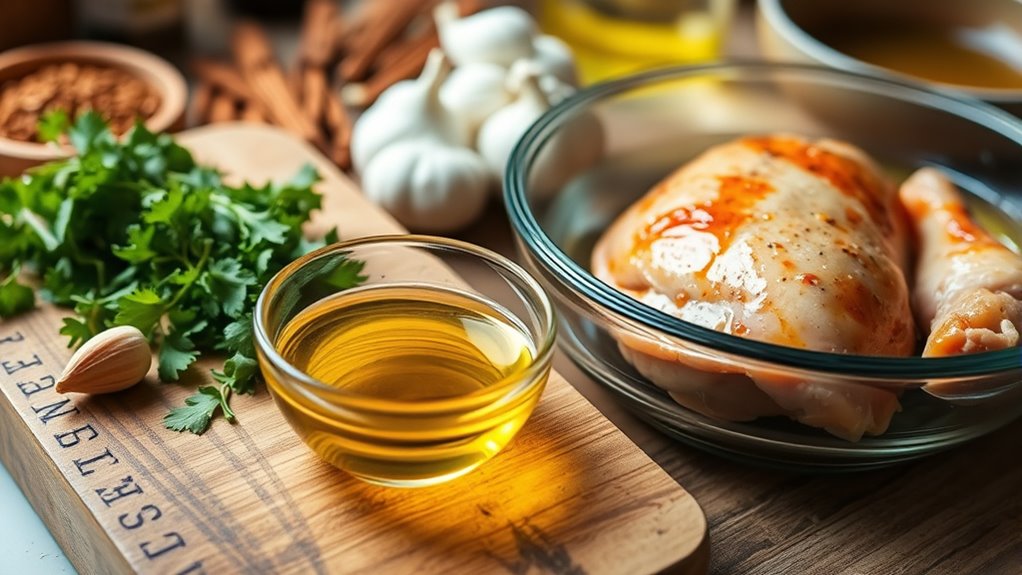 oil is optional in marinades