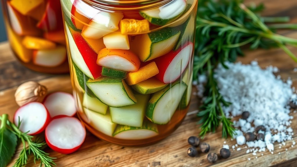 prepare mix submerge preserve