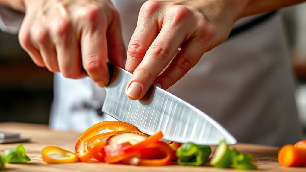 proper finger and knife grip