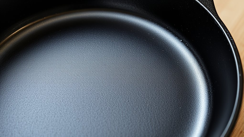 seasoned surface prevents rust