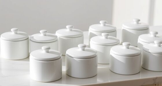 elegant plain butter crocks