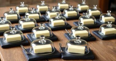 elegant slate butter dishes