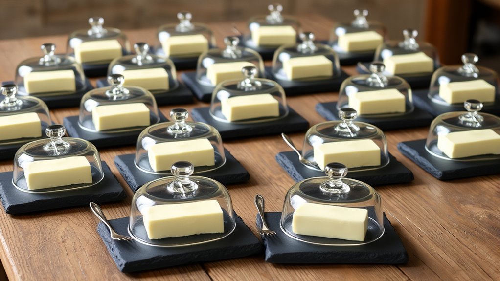 elegant slate butter dishes