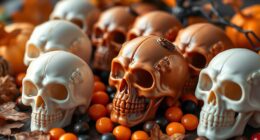 halloween skull shaped candy molds