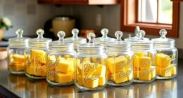 stylish glass butter jars