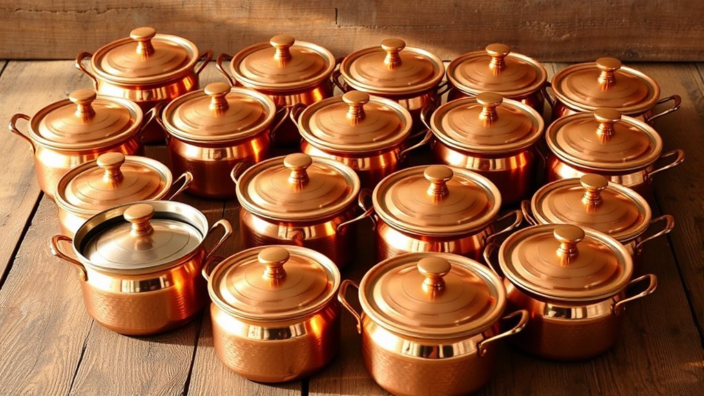 top copper ghee pots