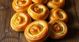 top garlic herb butter rolls