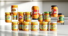 top upside down peanut butter containers