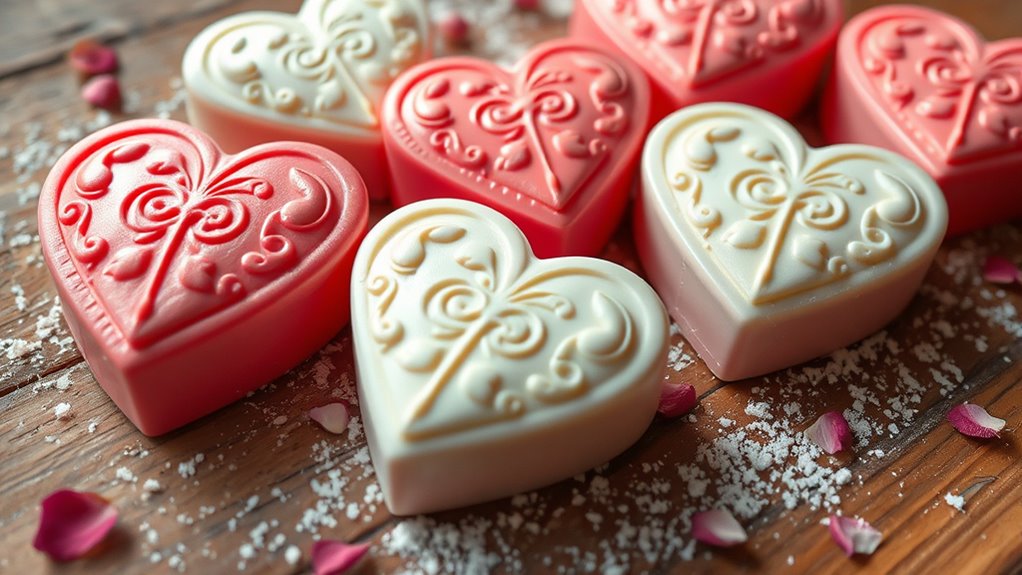 valentine heart butter molds