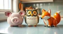 whimsical animal butter crocks