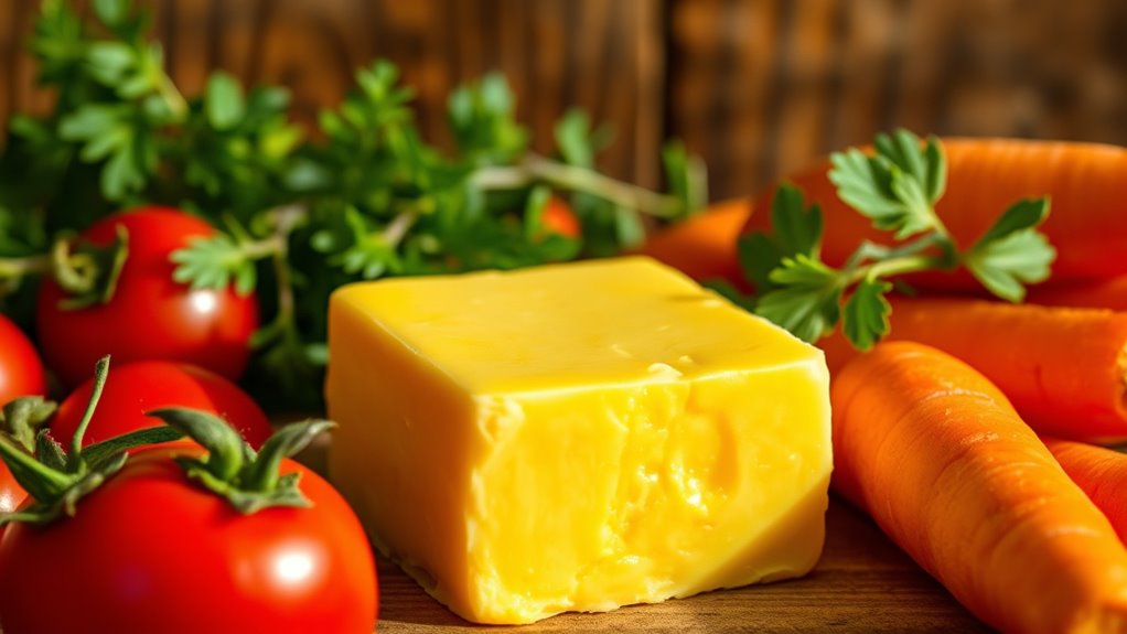 butter color varies with diet