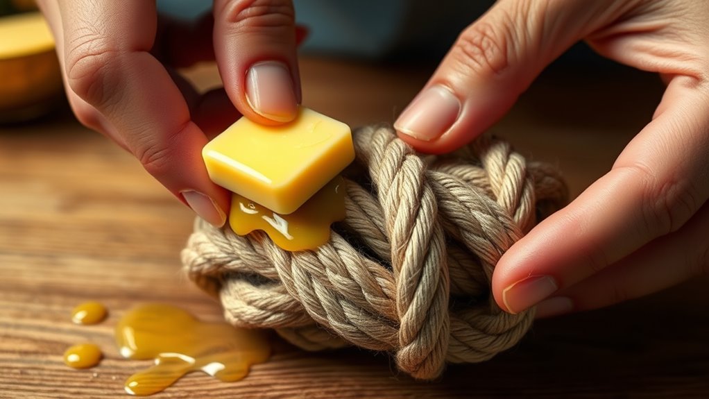butter eases stubborn knots