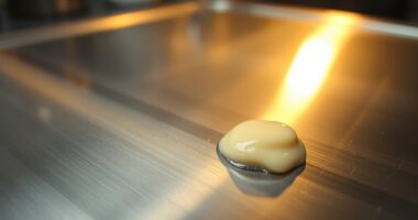 butter on stainless steel
