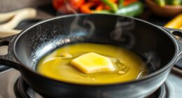 butter prevents cast iron sticking