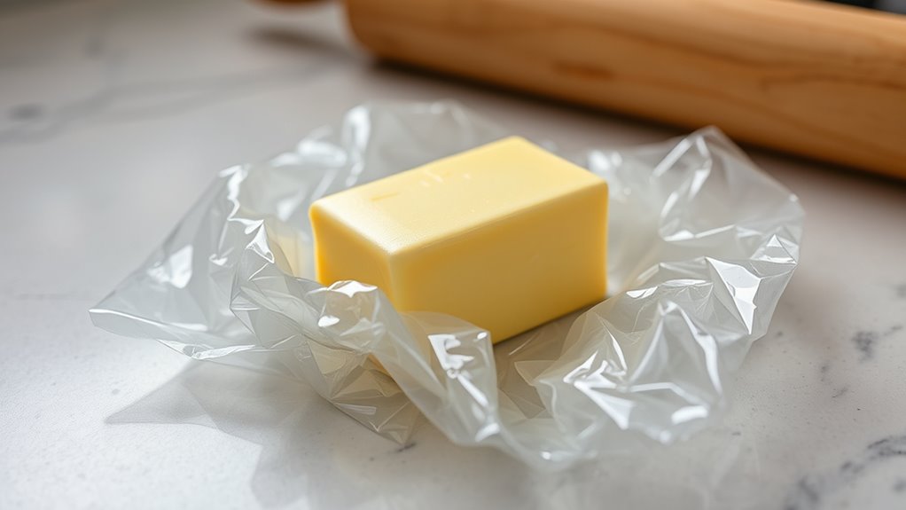 butter prevents plastic cling