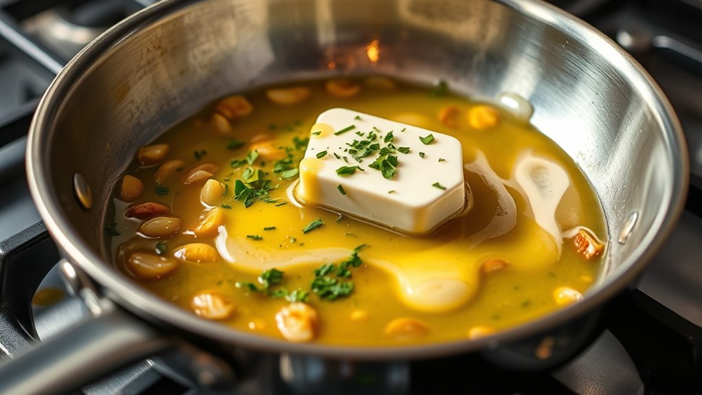 emulsify butter for sauces