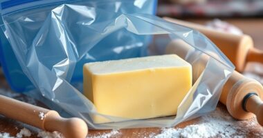 freeze butter for flaky pastry