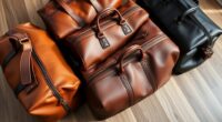 luxury leather weekend bags