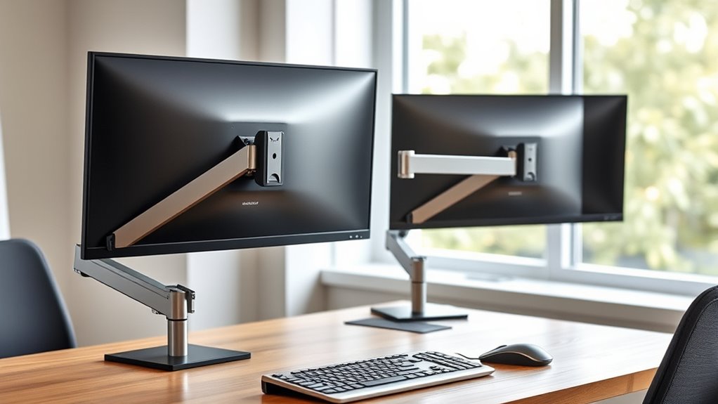 monitor arm adjustment features