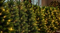 realistic pre lit christmas trees